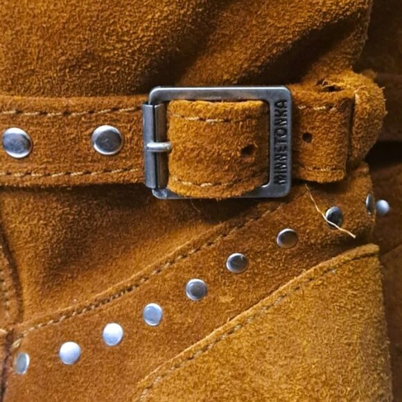 Authentic Minnetonka Genuine Leather Boots w/ Reversible Straps - Used Like New - Picture 7 of 11
